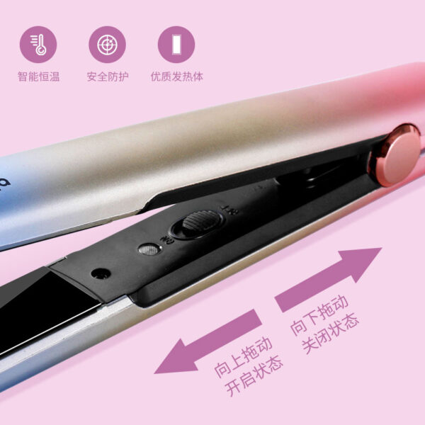 Hair straightener factory direct foreign trade straight roll dual-purpose splint bangs special wet and dry portable hair straightener - Image 9