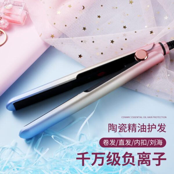 Hair straightener factory direct foreign trade straight roll dual-purpose splint bangs special wet and dry portable hair straightener - Image 3