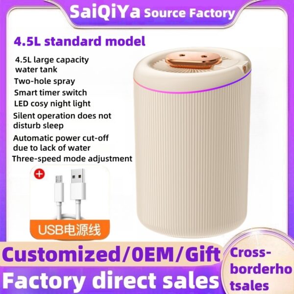 Humidifier factory direct sales large capacity household uSB double spray office air purification foreign trade humidifier