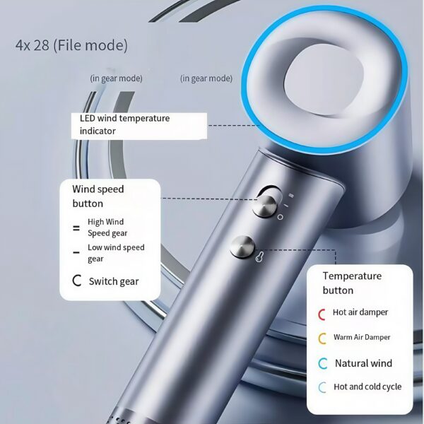 110,000 rpm high-speed hair dryer, source factory, negative ions do not hurt hair, high power 1500W, hair dryer for hair salon, household constant temperature and quick-drying hair care - Image 5